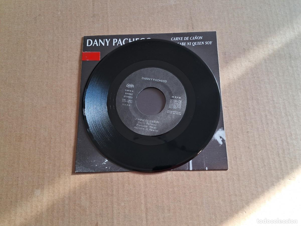 Discos de vinilo: DANY PACHECO - CARNE DE CA&Ntilde;ON SINGLE 1991 - Foto 2