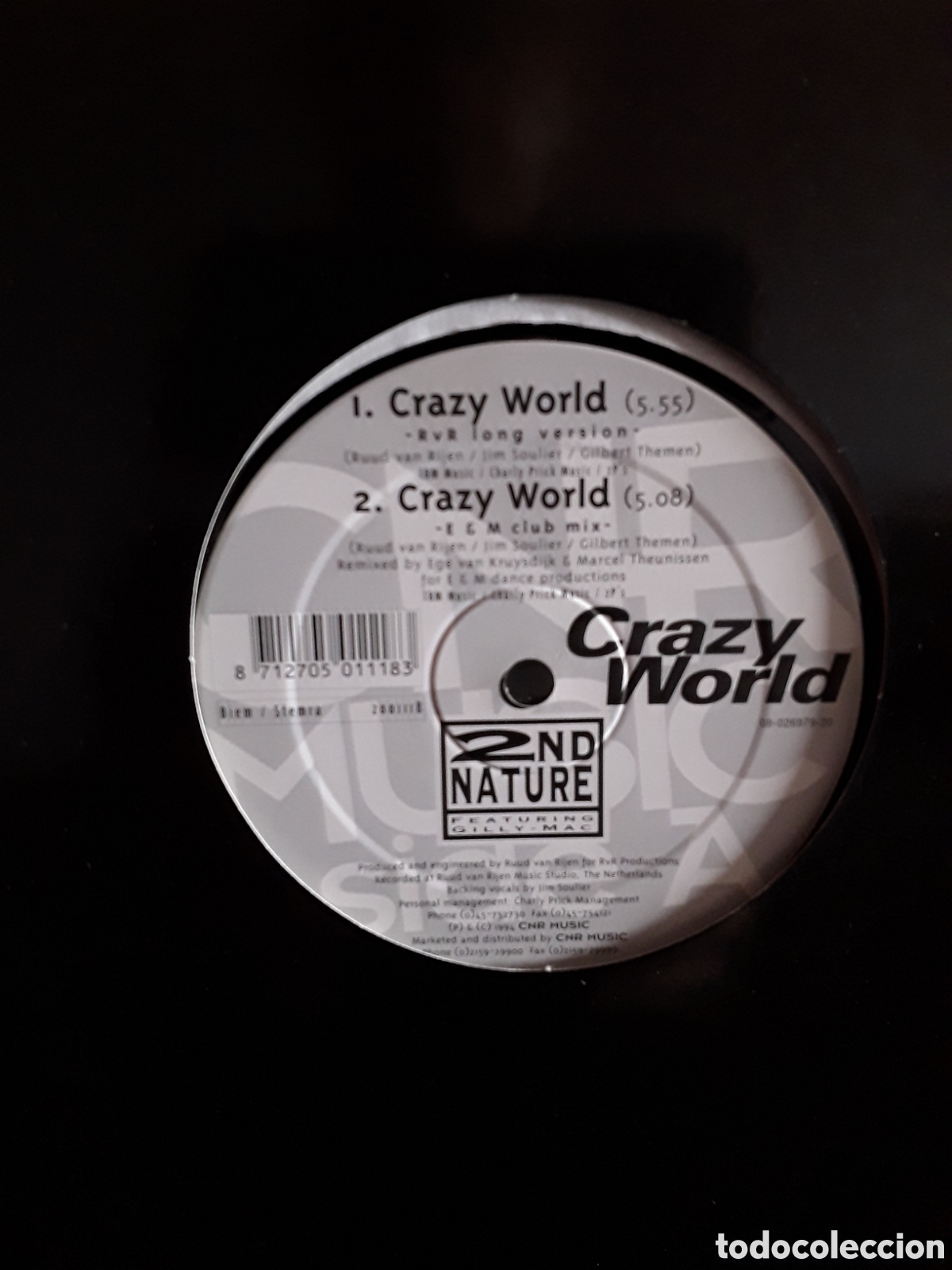 Discos de vinilo: 2nd Nature Featuring Gilly-Mac &lrm;&ndash; Crazy World - Foto 1