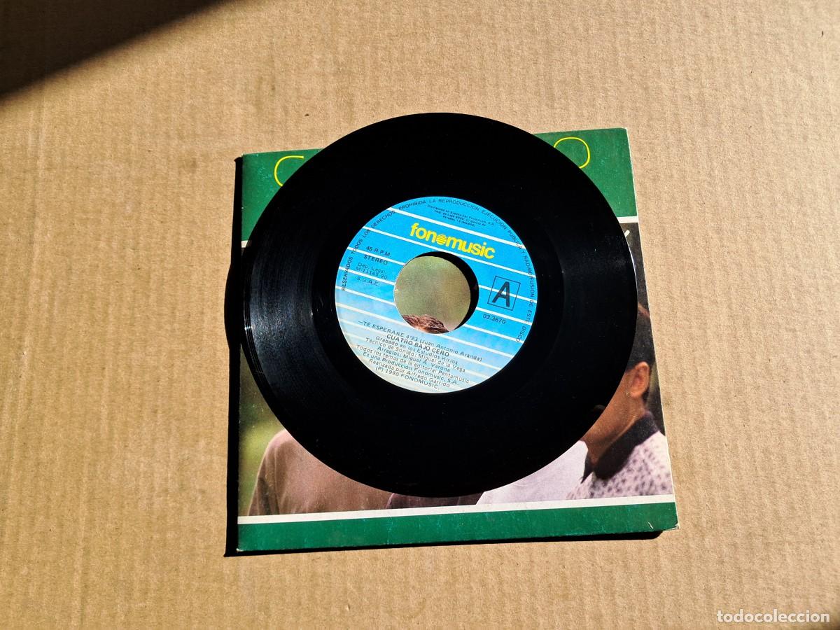 Discos de vinilo: CUATRO BAJO CERO - TE ESPERARE SINGLE 1990 - Foto 2