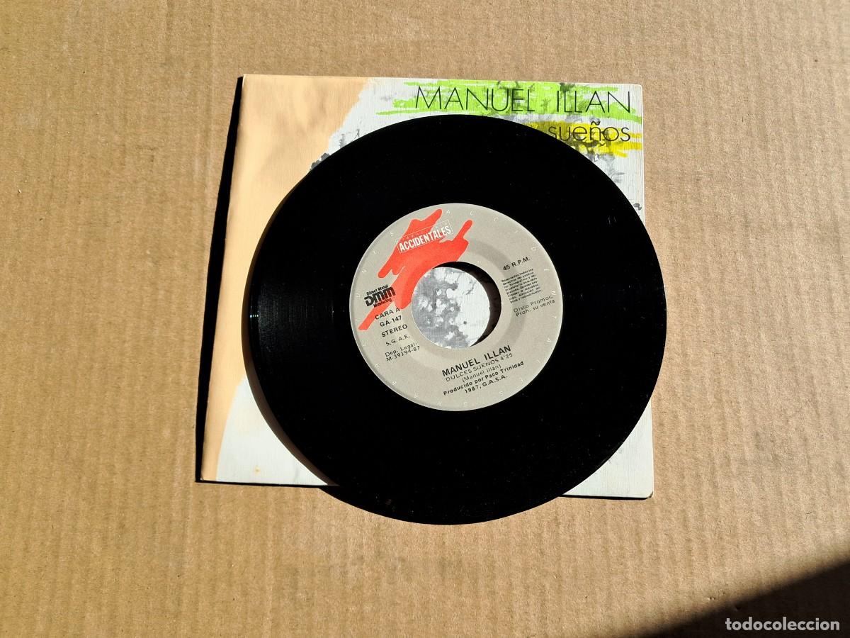 Discos de vinilo: MANUEL ILLAN ( ESCLARECIDOS ) - DULCES SUE&Ntilde;OS SINGLE 1987 - Foto 2