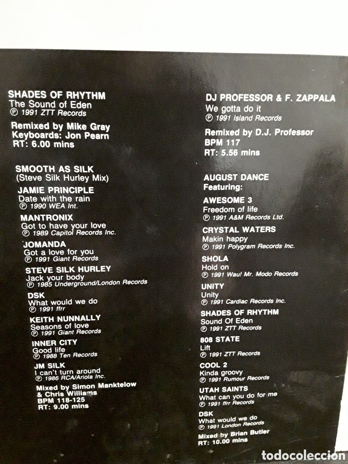 Discos de vinilo: August &bull; 91 (Three) DANCE - Foto 3