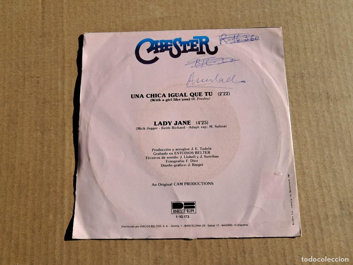 Discos de vinilo: CHESTER - UNA CHICA IGUAL QUE TU SINGLE 1981 - Foto 3