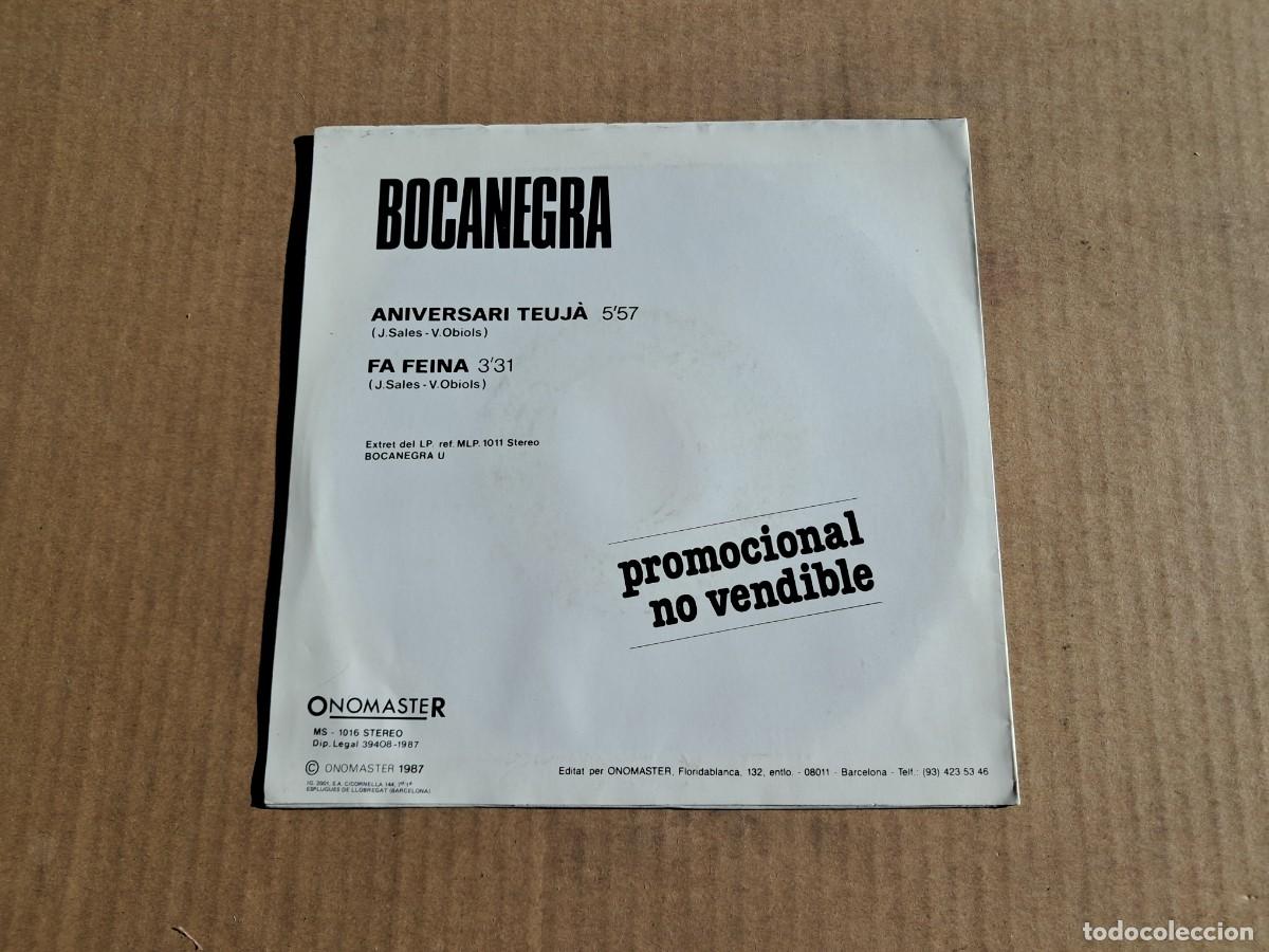Discos de vinilo: BOCANEGRA - ANIVERSARI TEUJA SINGLE PROMOCIONAL 1987 - Foto 3