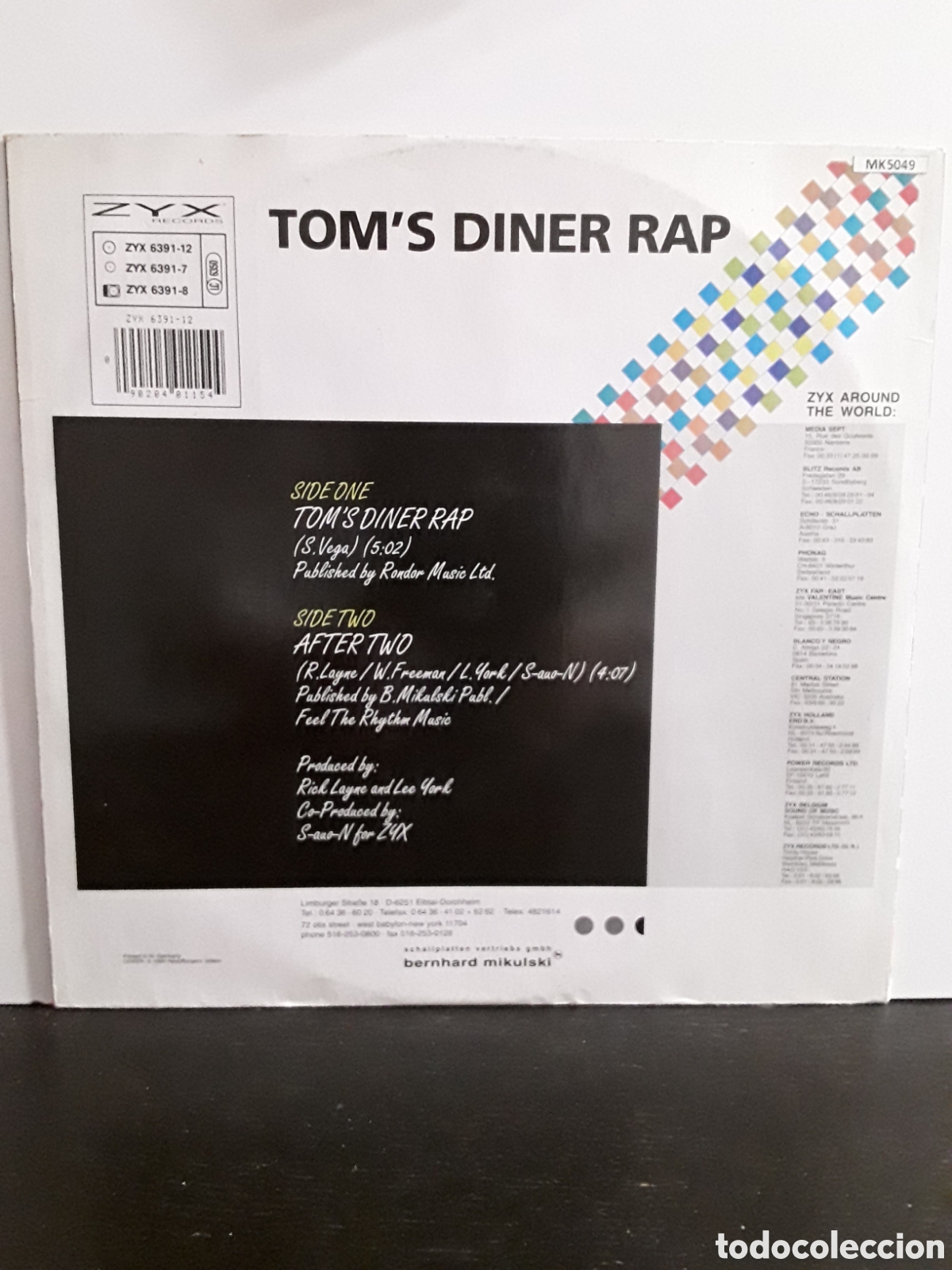 Discos de vinilo: After One &lrm;&ndash; Toms Diner Rap - Foto 2