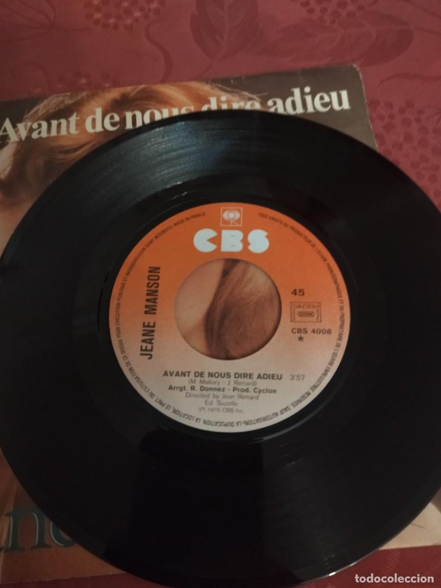Discos de vinilo: Jeane Manson - Avant de nous dire Adieu - Foto 3