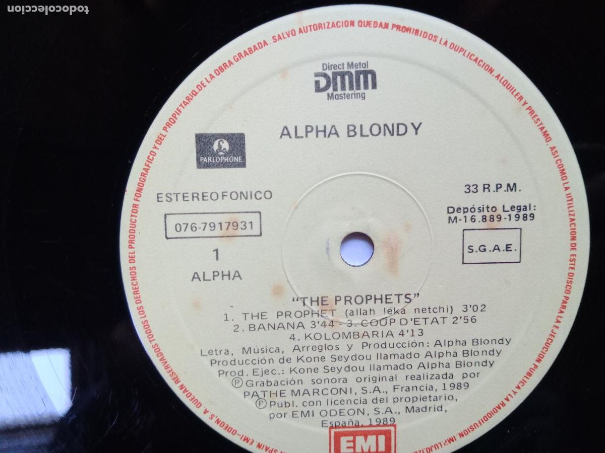 Discos de vinilo: Alpha Blondy - the prophets - Foto 3