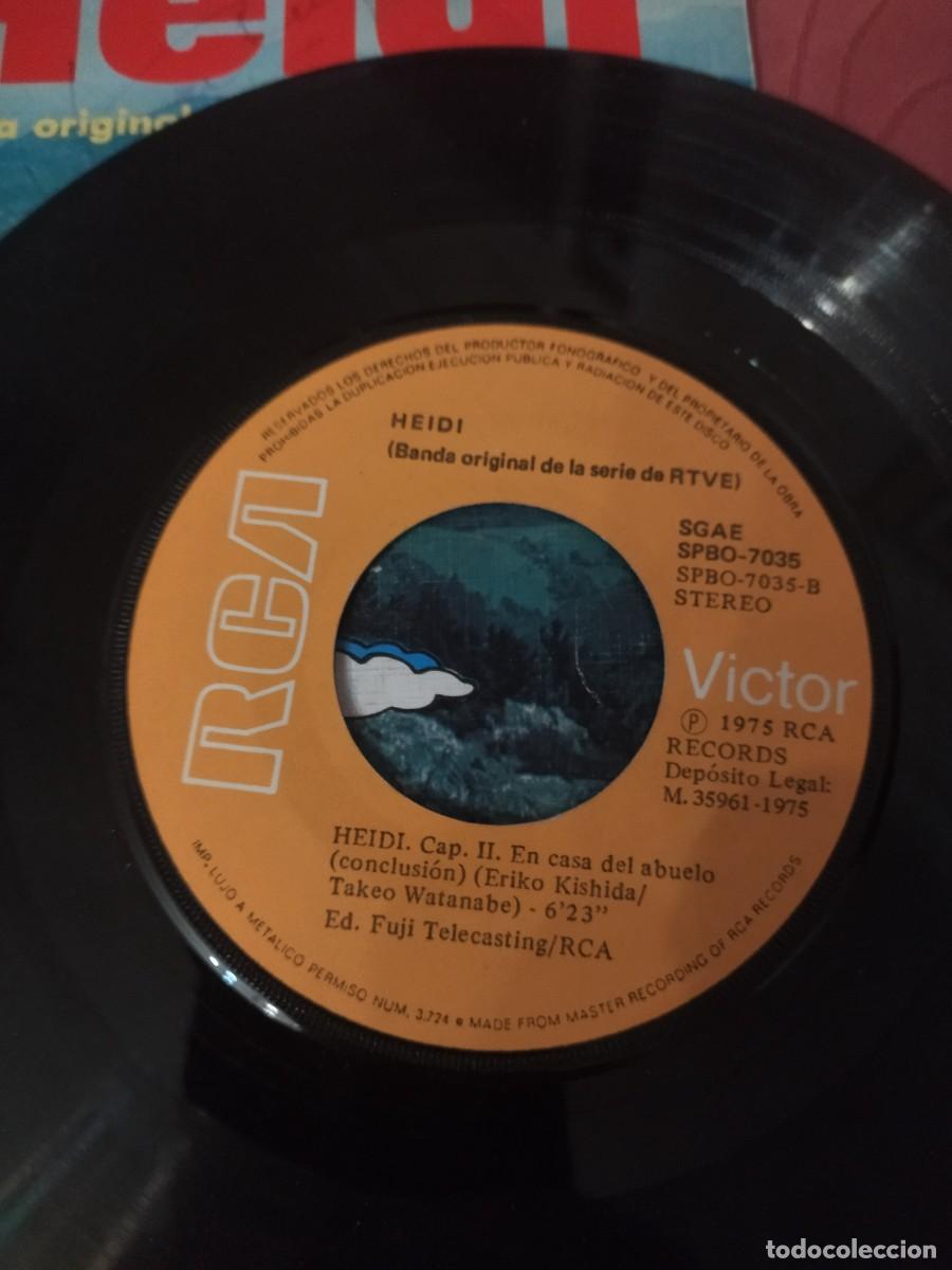 Discos de vinilo: HEIDI. BANDA ORIGINAL DE LA SERIE DE RTVE. CAPITULO 2. disco cuento. - Foto 4