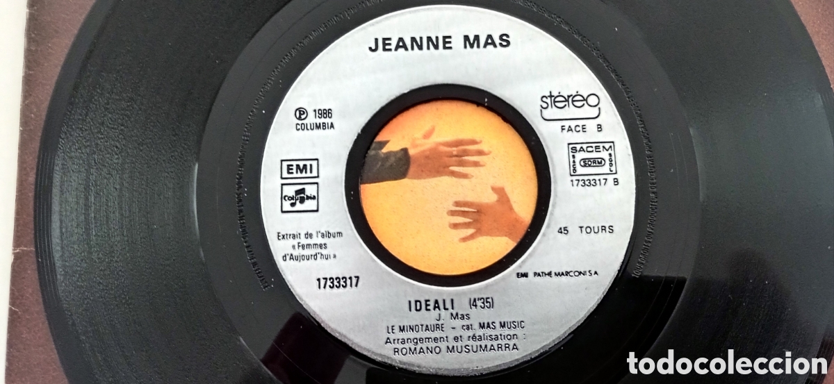 Discos de vinilo: JEANNE MAS - Lenfant (1986) single vinilo 7&rdquo; - Foto 5
