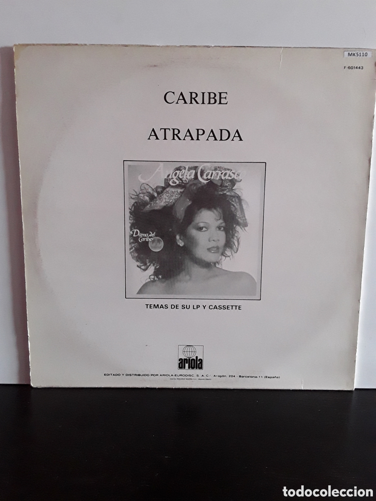 Discos de vinilo: Angela Carrasco &lrm;&ndash; Caribe (Versi&oacute;n Larga Discoteca) - Foto 2
