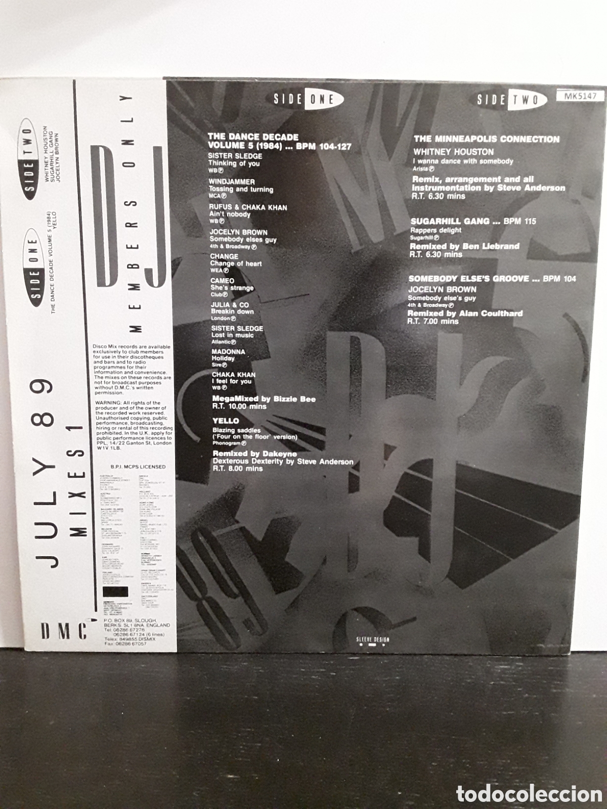 Discos de vinilo: July 89 - Mixes 1 MIXED - Foto 2
