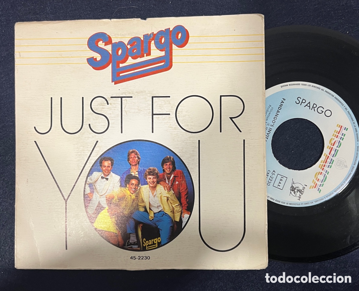 Discos de vinilo: SPARGO - JUST FOR YOU - SINGLE - Foto 1