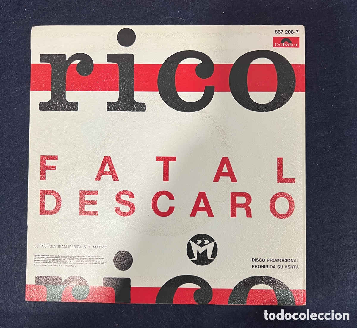 Discos de vinilo: FATAL / DESCARO. Single. Rico - Foto 2