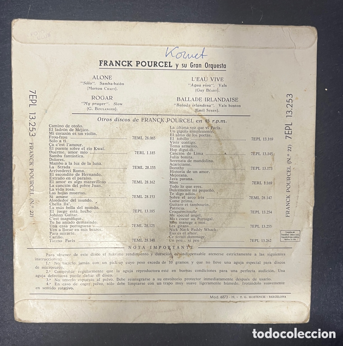 Discos de vinilo: FRANCK POURCEL vinilo - Foto 2