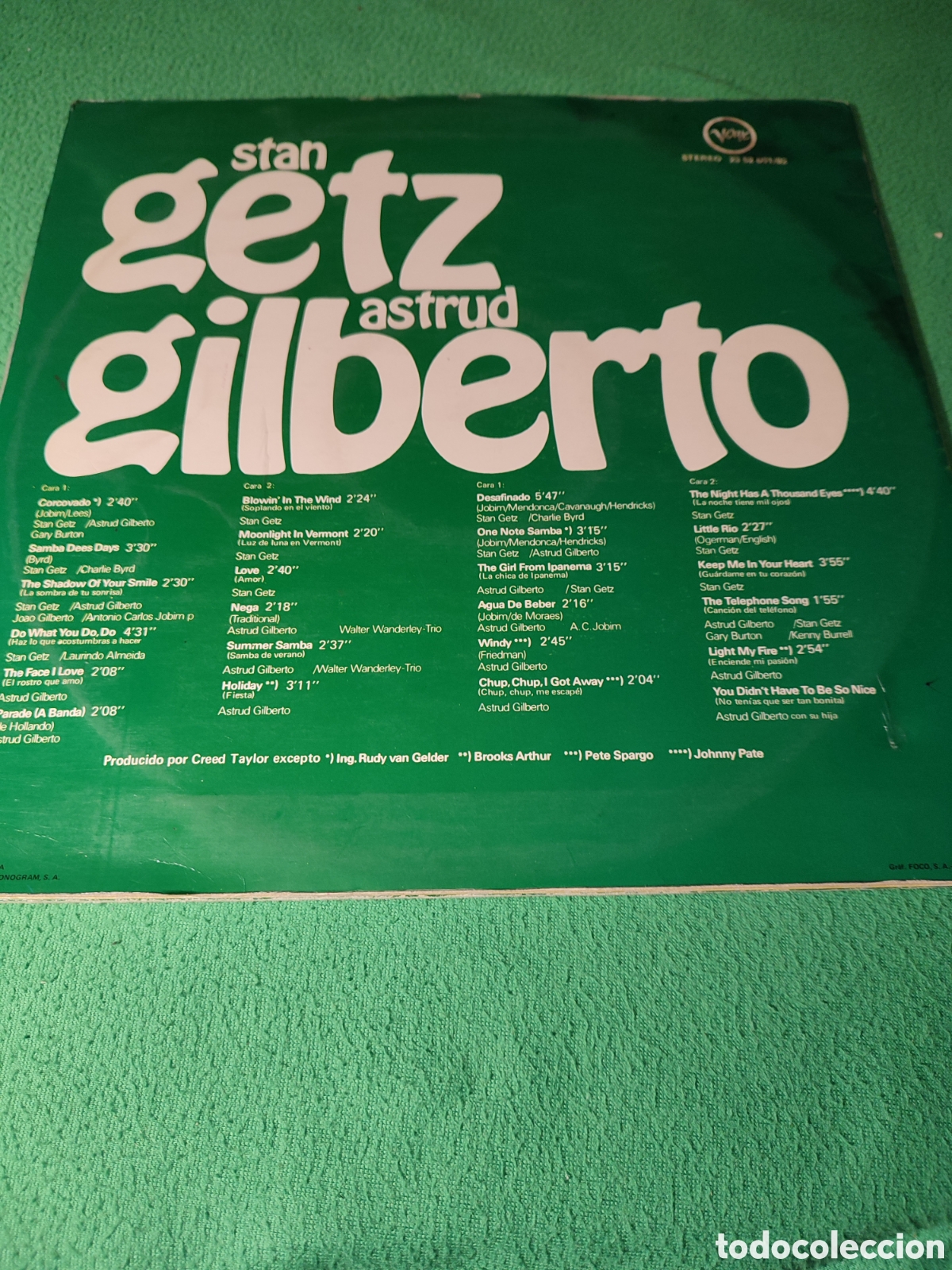 Discos de vinilo: Stan Getz & Astrud Gilberto - Starpotrait 2 Lps - Foto 3