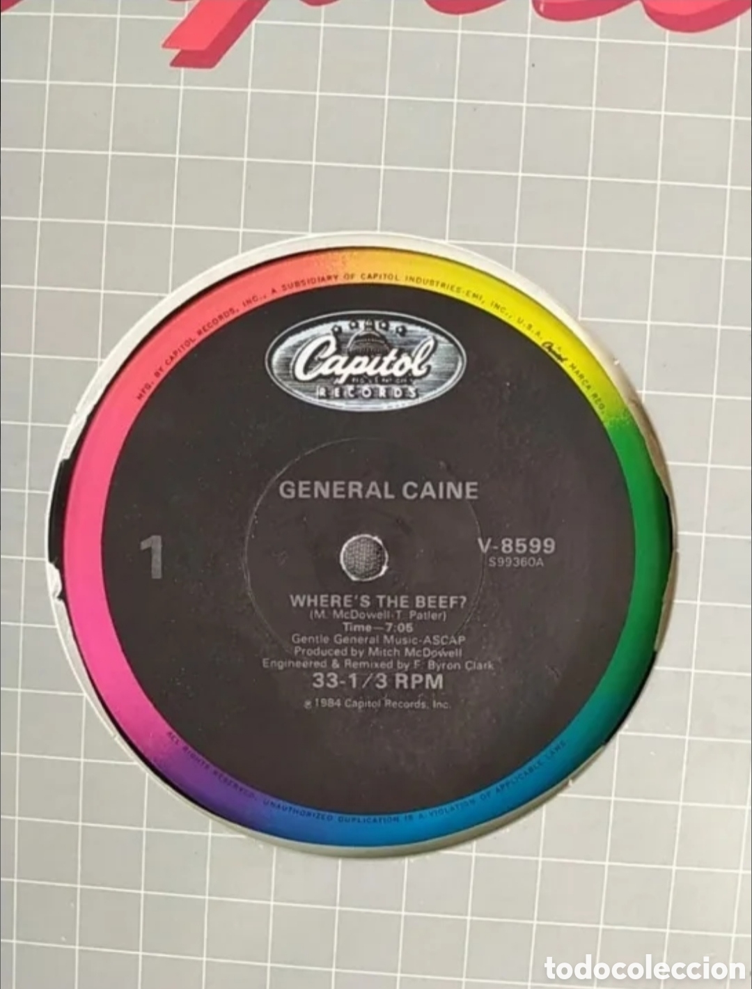 Discos de vinilo: Maxi single General Caine.&nbsp;Wheres The Beef - Foto 1