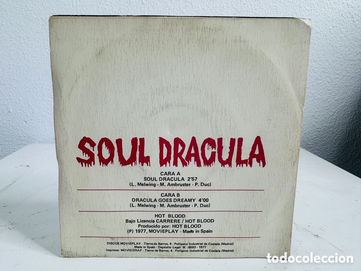 Discos de vinilo: HOT BLOOD - SOUL DRACULA - SINGLE - 1977 - Foto 3