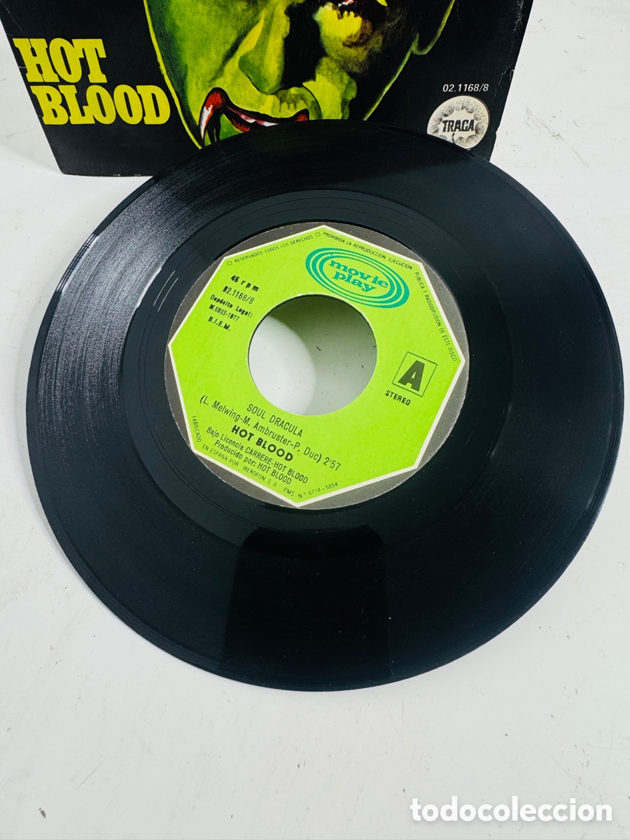 Discos de vinilo: HOT BLOOD - SOUL DRACULA - SINGLE - 1977 - Foto 5