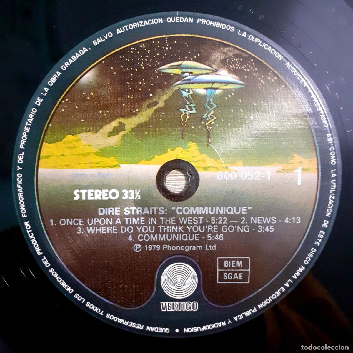 Discos de vinilo: Disco de vinilo de DIRE STRAITS: COMMUNIQU&Eacute;, 1979 - Foto 3