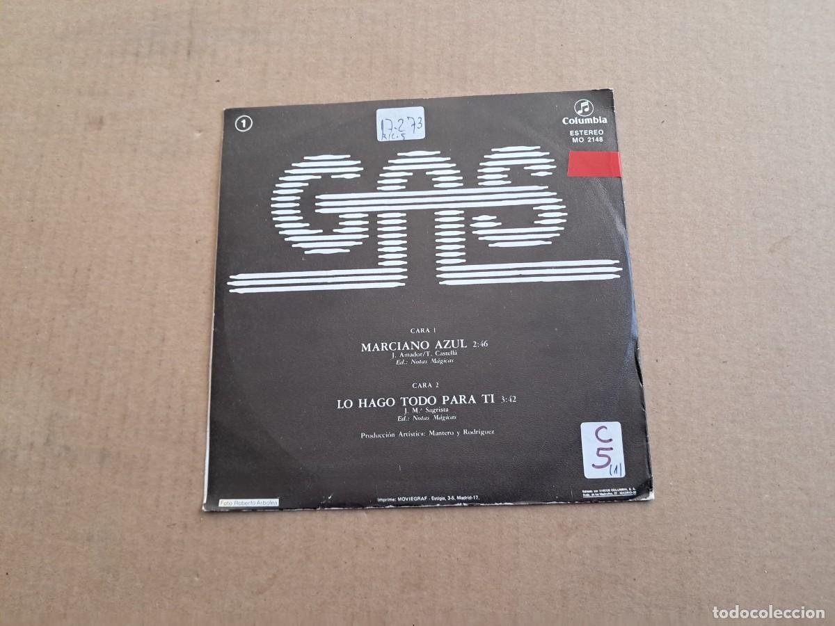 Discos de vinilo: GAS - MARCIANO AZUL SINGLE 1982 - Foto 3