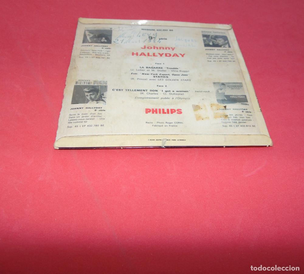 Discos de vinilo: Johnny Hallyday &ndash; La Bagarre -SINGLE FRANCES - Foto 2