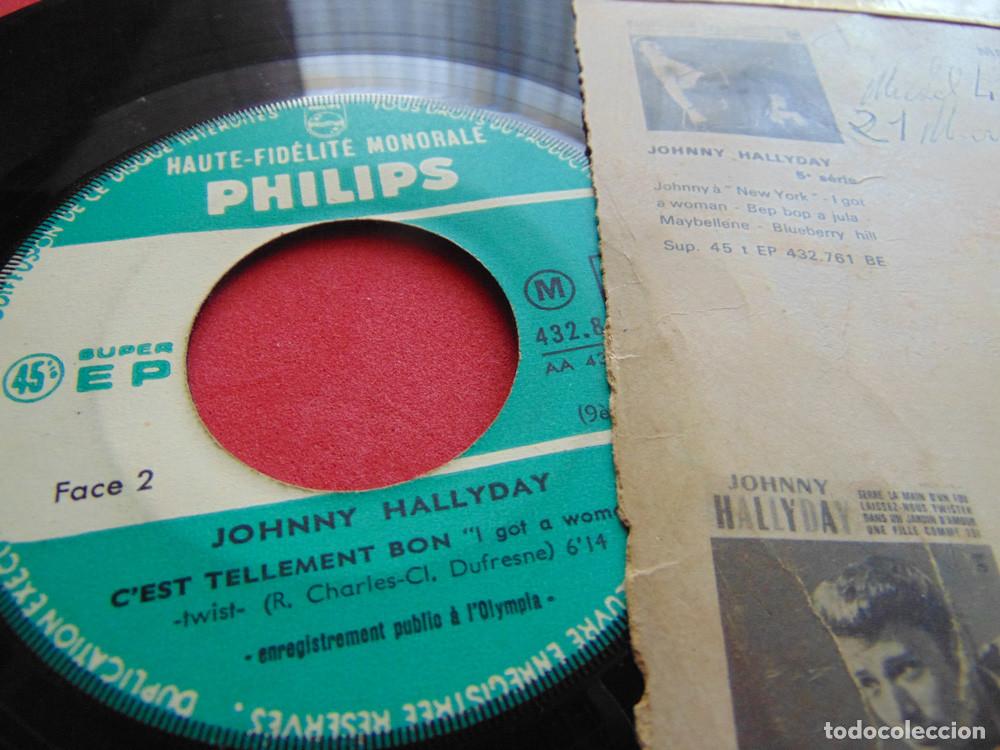 Discos de vinilo: Johnny Hallyday &ndash; La Bagarre -SINGLE FRANCES - Foto 6