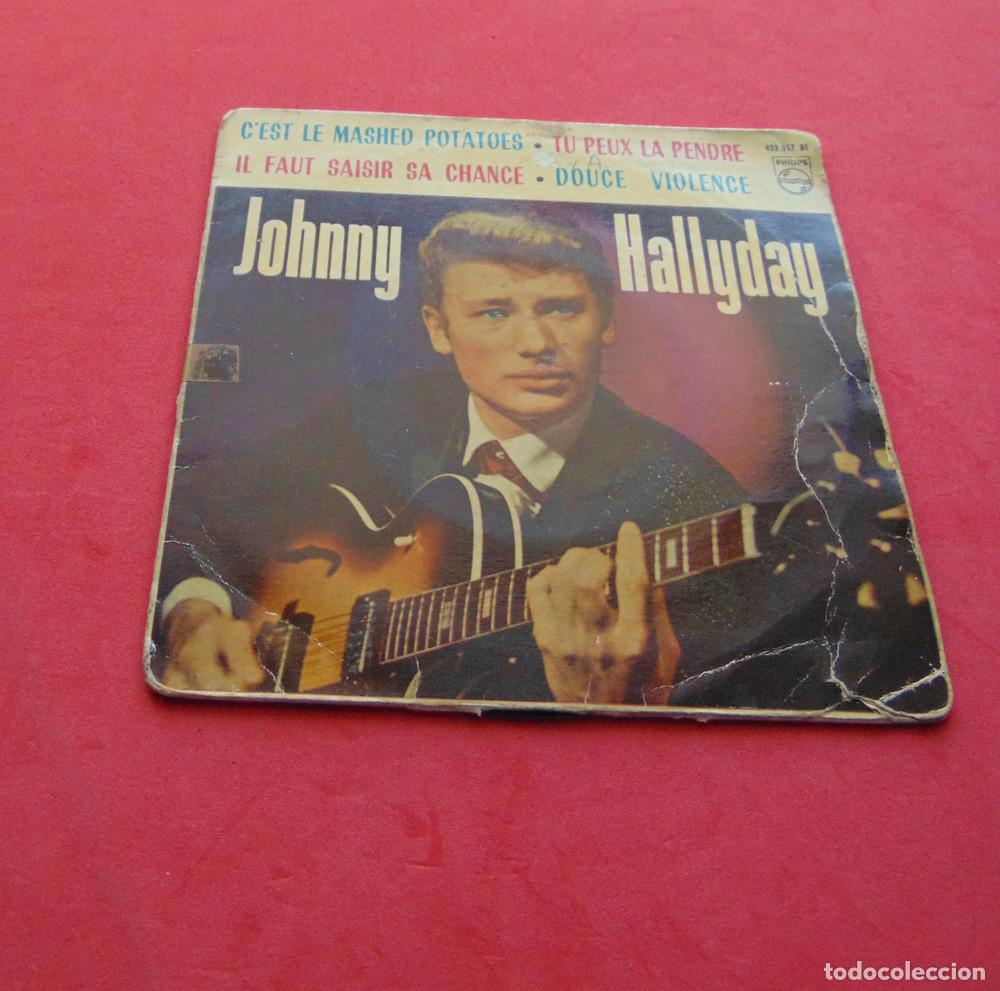 Discos de vinilo: Johnny Hallyday &ndash; Cest Le Mashed Potatoes + 3 - EP 1963 - Foto 2