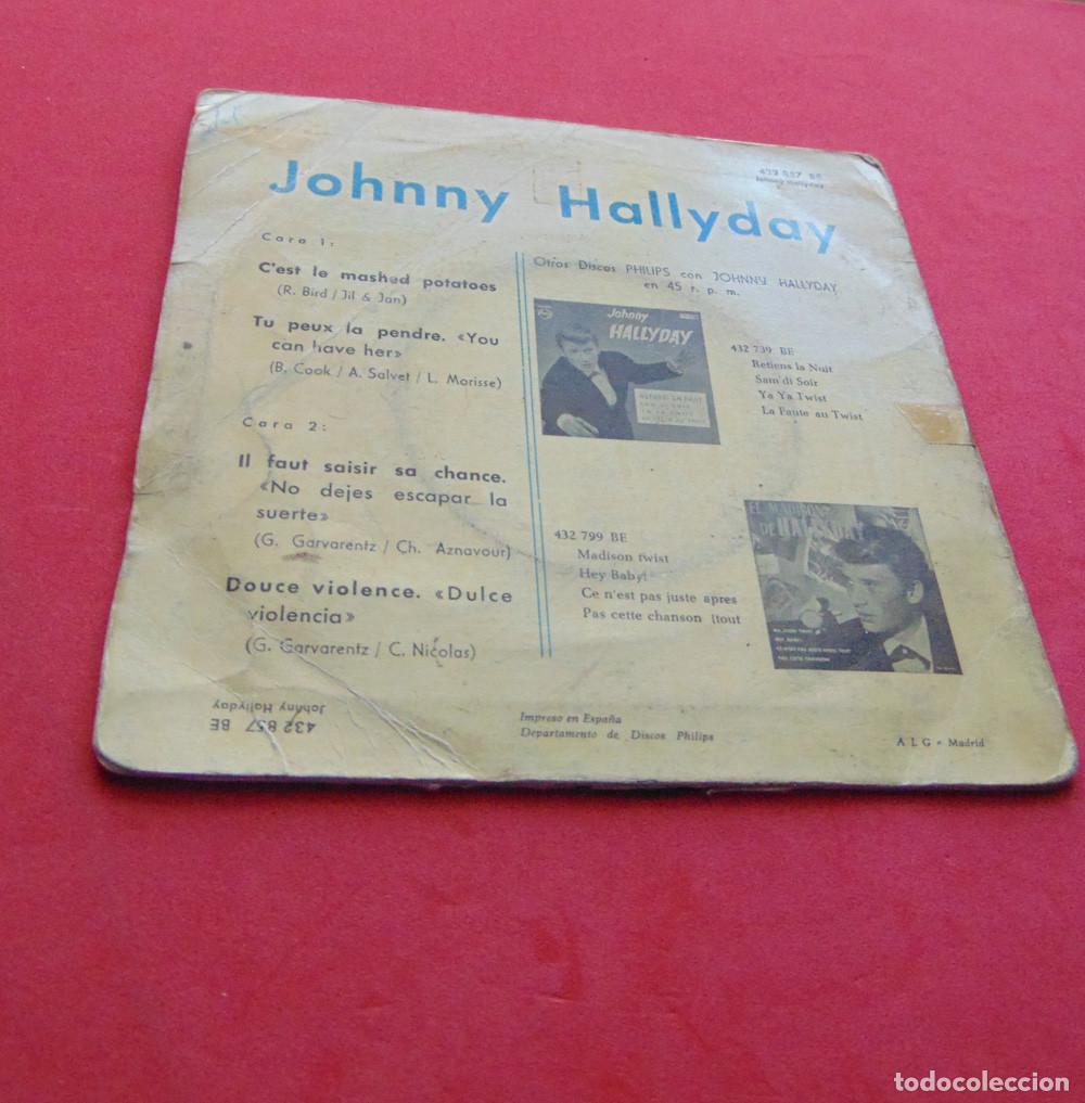 Discos de vinilo: Johnny Hallyday &ndash; Cest Le Mashed Potatoes + 3 - EP 1963 - Foto 3