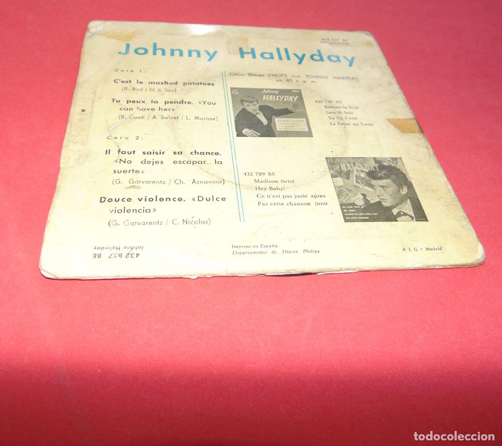 Discos de vinilo: Johnny Hallyday &ndash; Cest Le Mashed Potatoes + 3 - EP 1963 - Foto 7