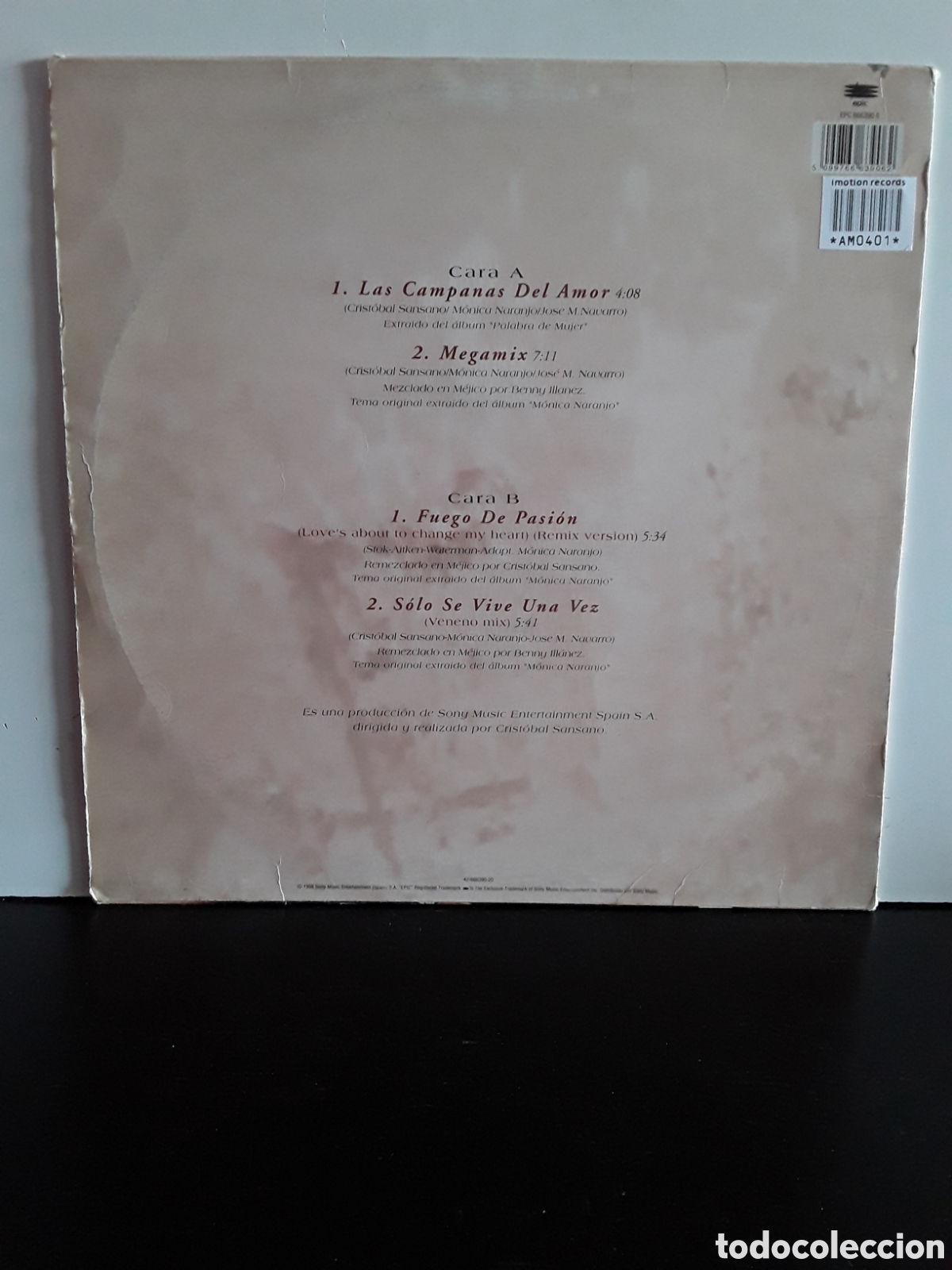 Discos de vinilo: M&oacute;nica Naranjo &lrm;&ndash; Las Campanas Del Amor - Foto 2