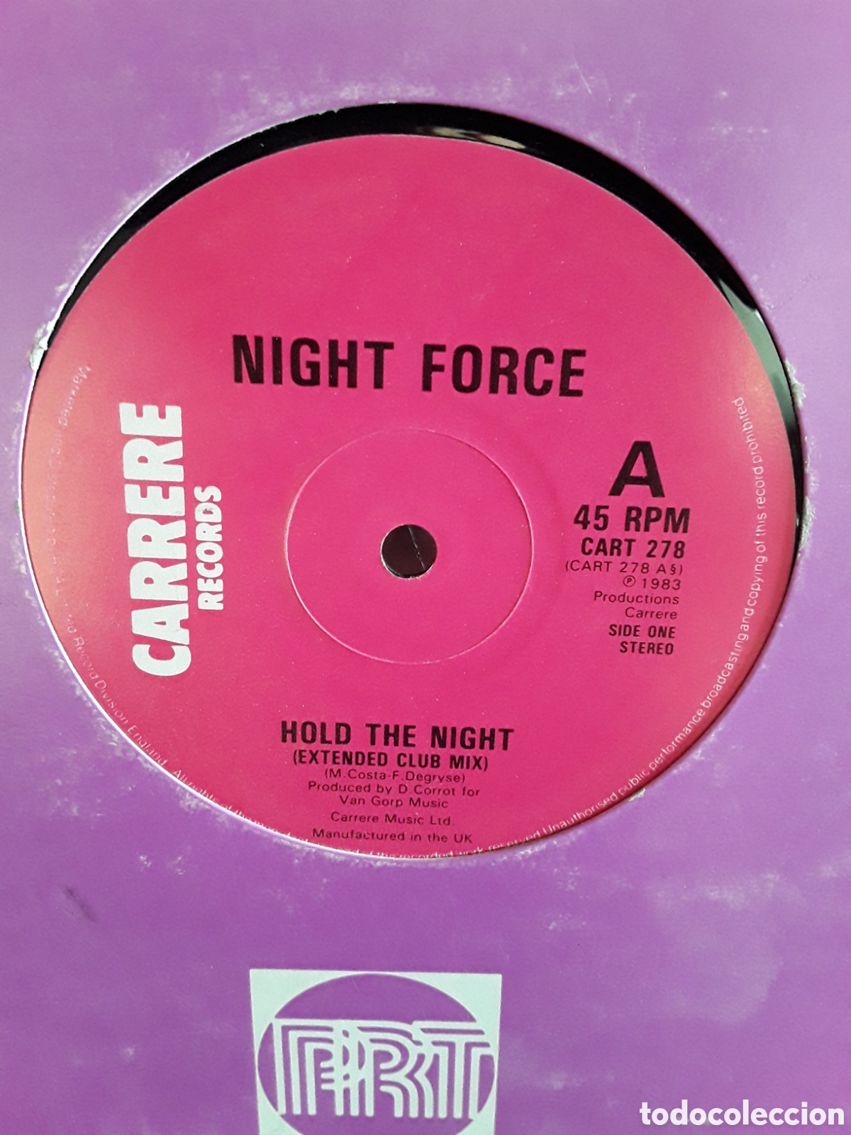 Discos de vinilo: Night Force &lrm;&ndash; Hold The Night - Foto 3