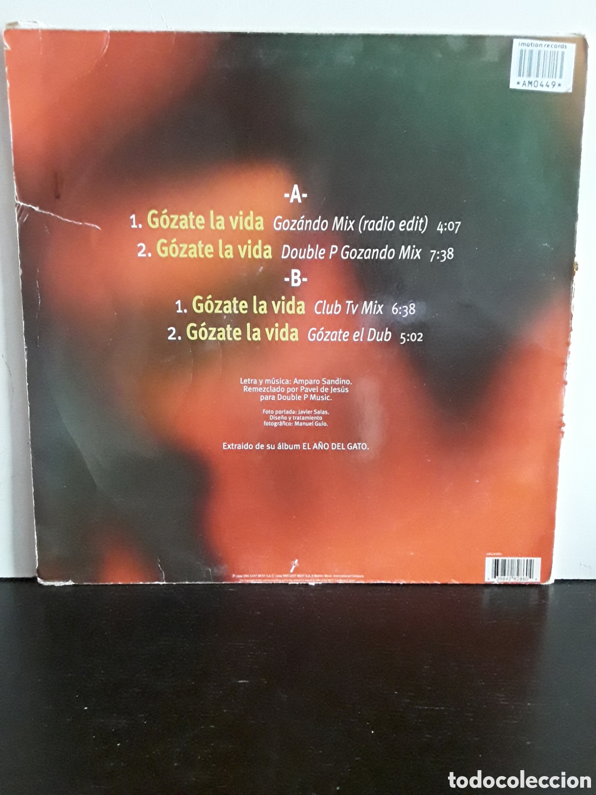 Discos de vinilo: Amparo Sandino &lrm;&ndash; G&oacute;zate La Vida (Remixes) - Foto 2