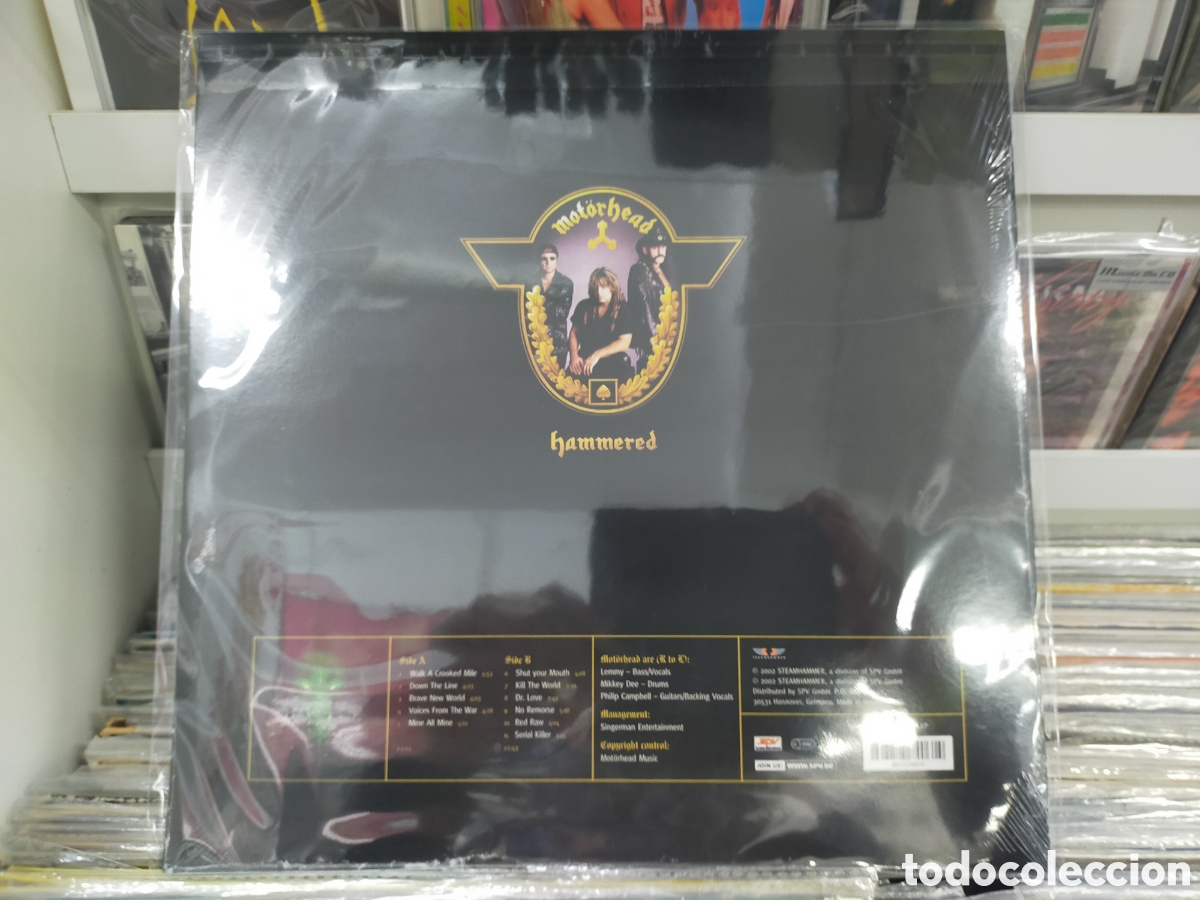 Discos de vinilo: Motorhead LP hammered precintado vinilo en color - Foto 2