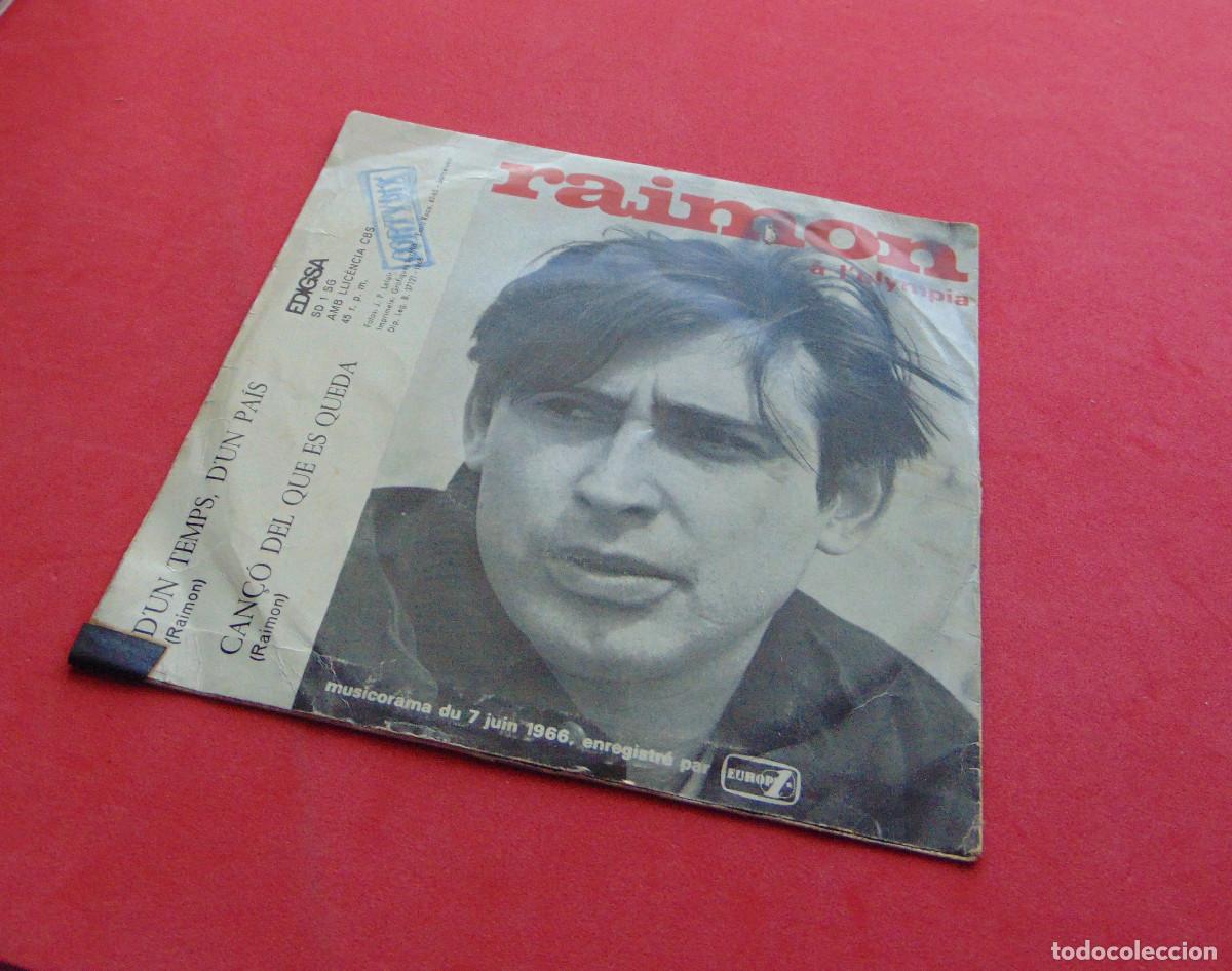 Discos de vinilo: RAIMON - A L &acute;OLYMPIA - RARO SINGLE 1968 - Foto 2
