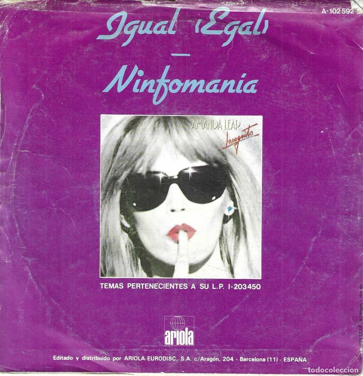 Discos de vinilo: AMANDA LEAR - IGUAL (EGAL) - NIMFOMANIA - ARIOLA 1981 - Foto 4