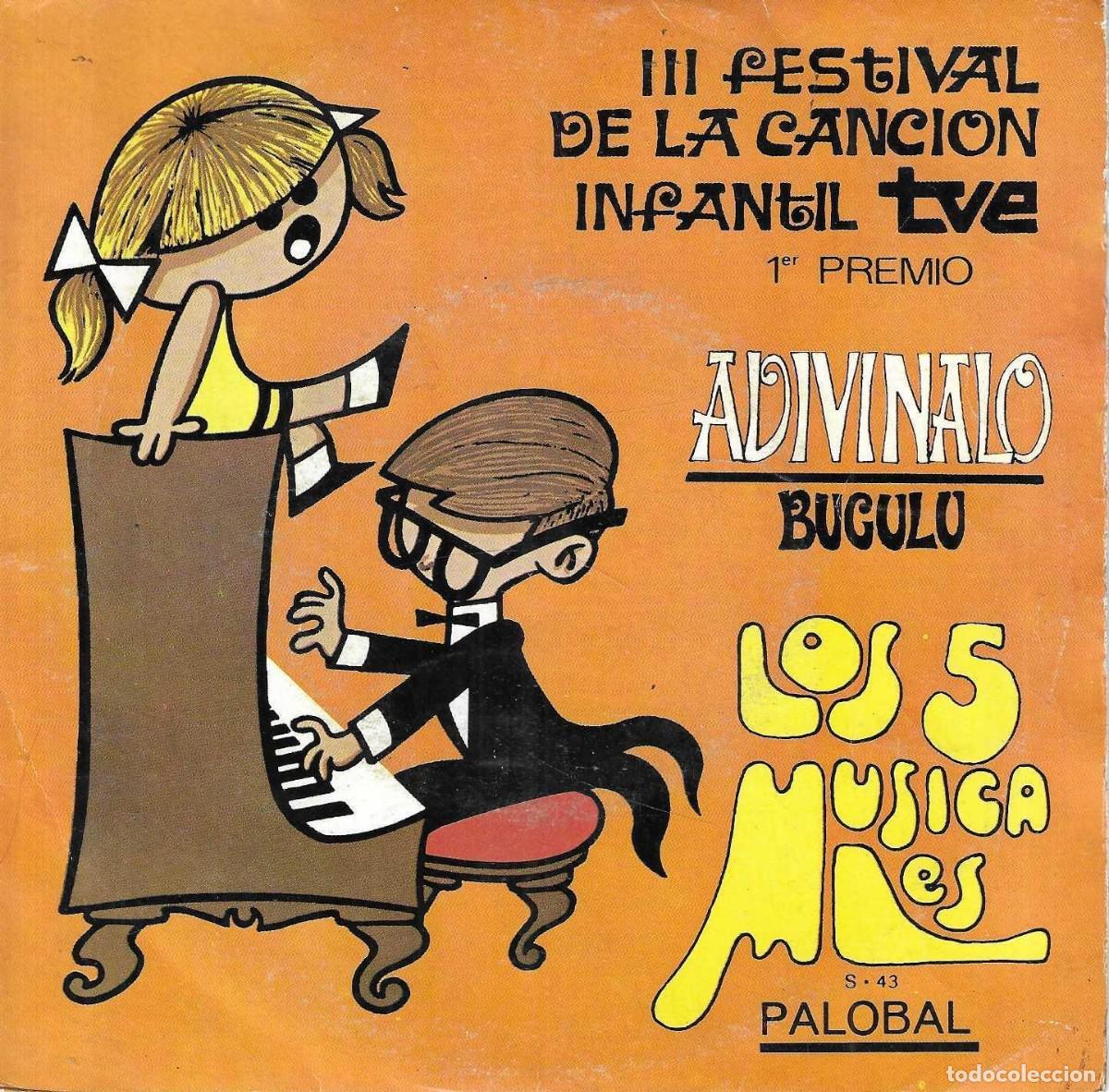 Discos de vinilo: LOS 5 MUSICALES - BUGULU - ADIVINALO - PALOBAL 1969 - Foto 1