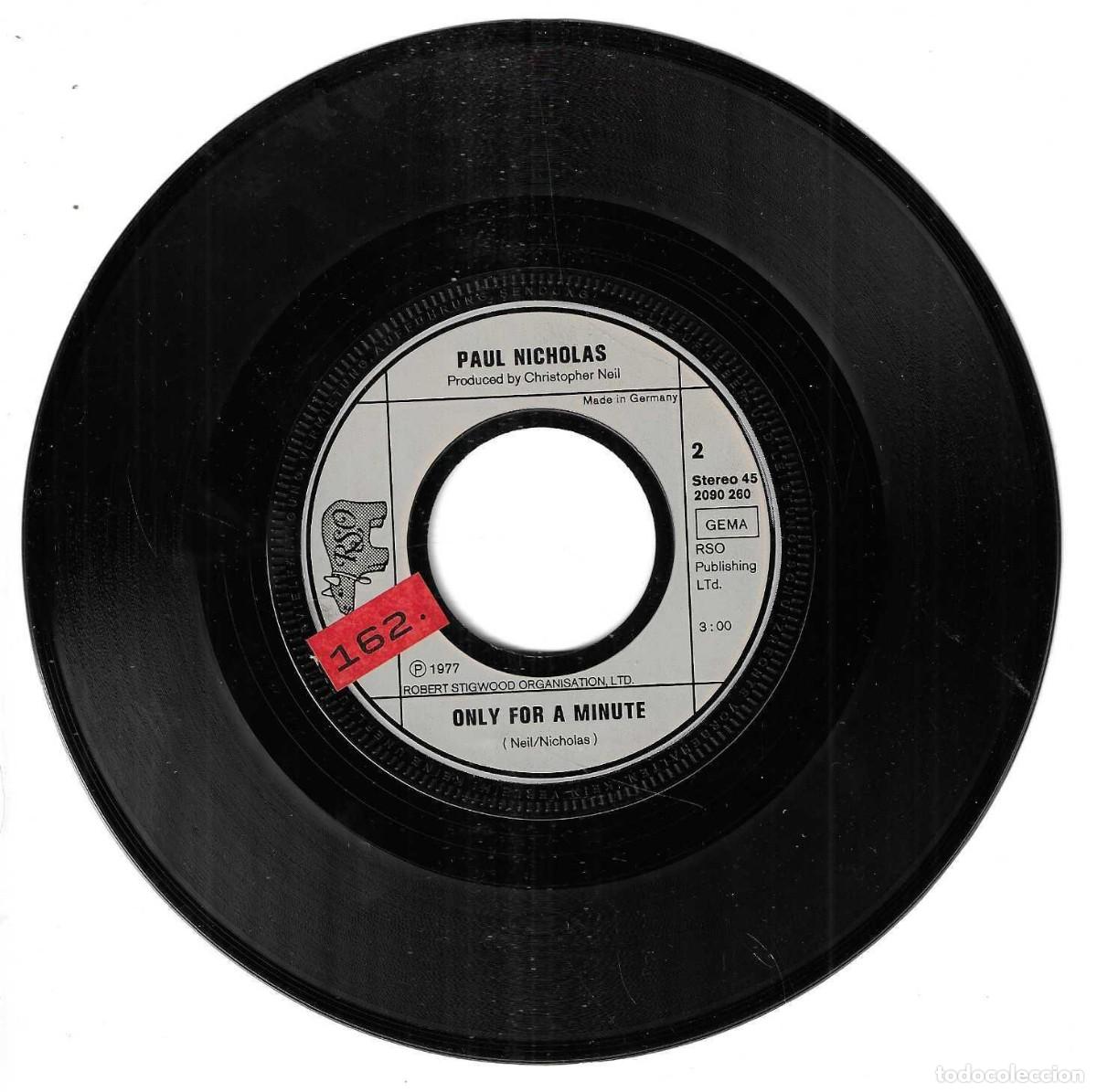 Discos de vinilo: PAUL NICHOLAS - DOING IT - ONLY FOR A MINUTE - RSO 1977 - Foto 3