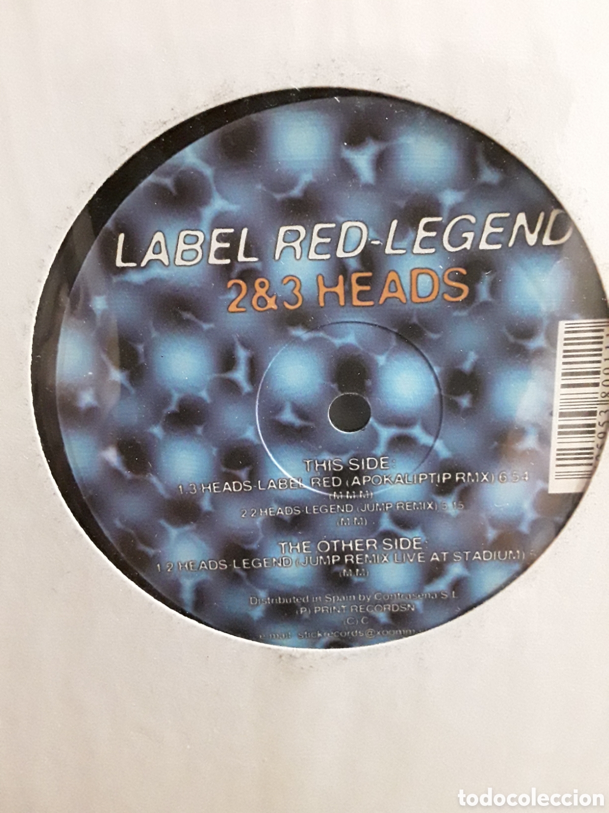 Discos de vinilo: 2 & 3 Heads &lrm;&ndash; Label Red - Legend - Foto 3
