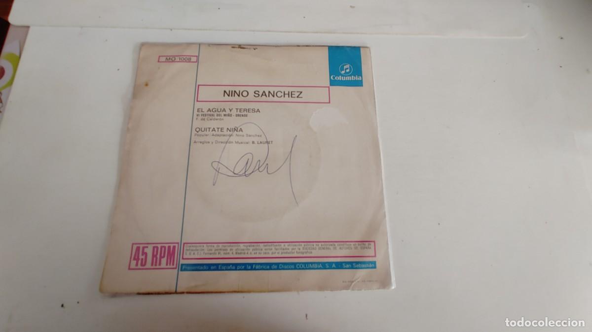Discos de vinilo: NINO SANCHEZ-SINGLE EL AGUA Y TERESA - Foto 2