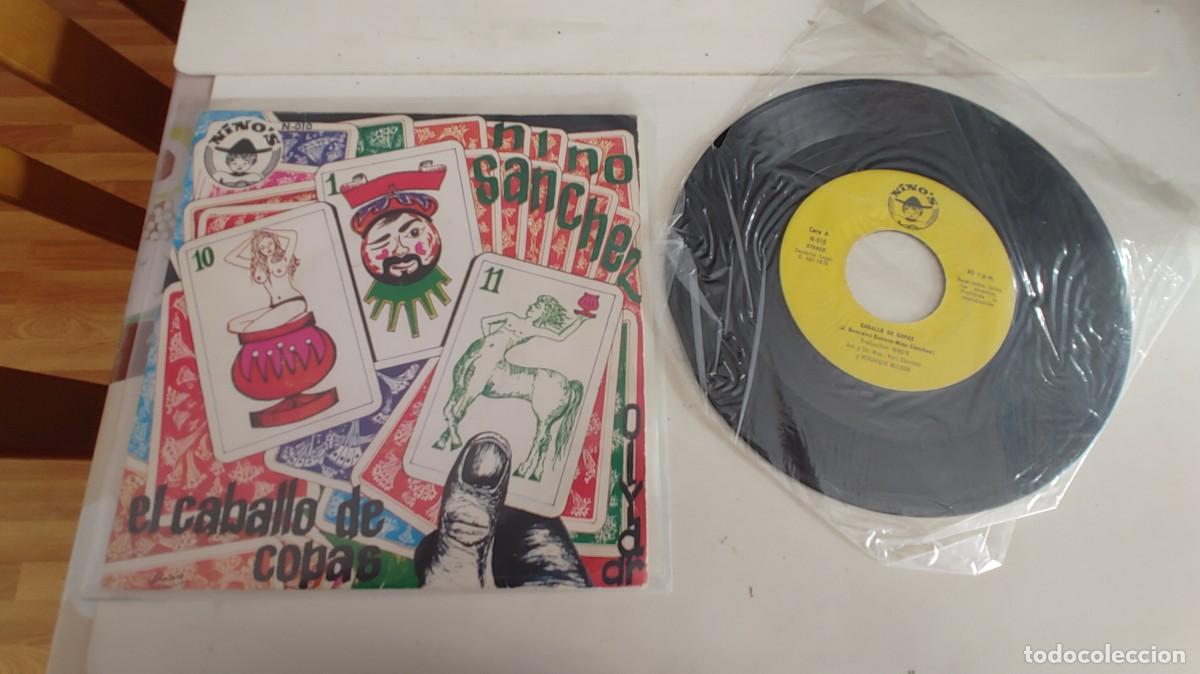 Discos de vinilo: NINO SANCHEZ-SINGLE EL CABALLO DE COPAS-LETRAS - Foto 1