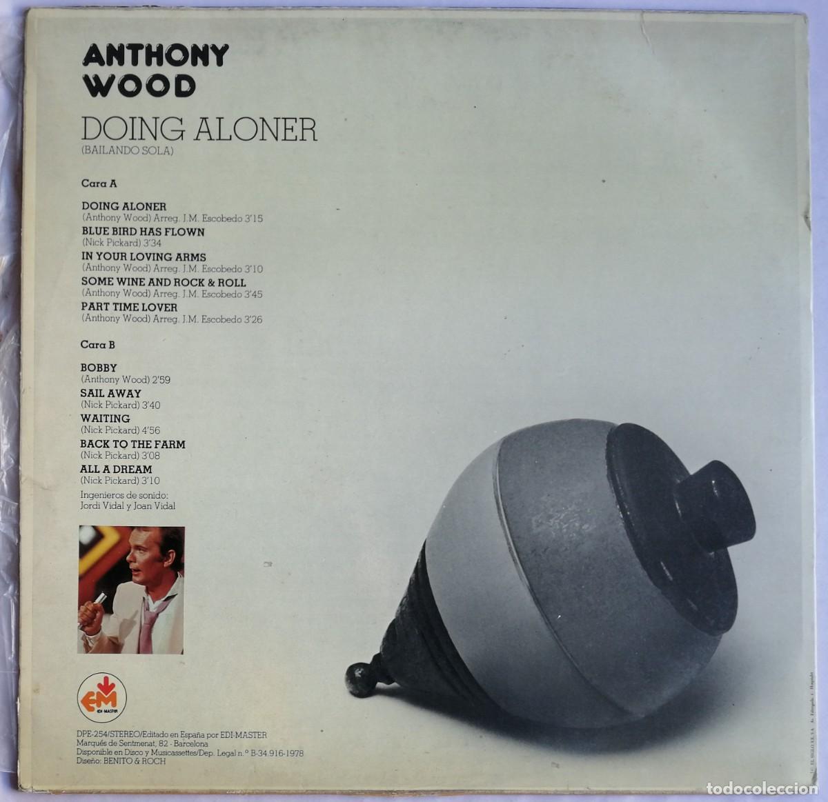 Discos de vinilo: Anthony Wood, Doing Aloner, Edi-Master &ndash; DPE-254 EM - Foto 2