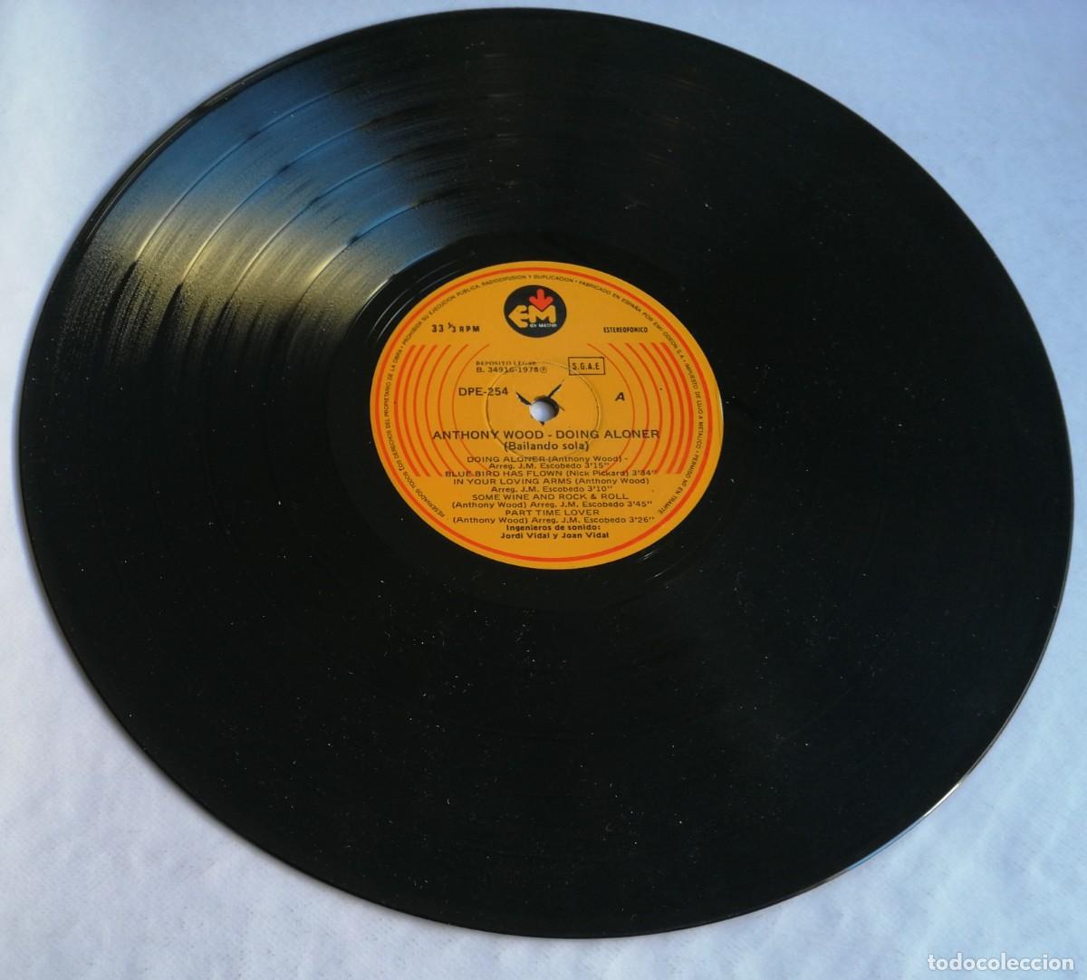 Discos de vinilo: Anthony Wood, Doing Aloner, Edi-Master &ndash; DPE-254 EM - Foto 3