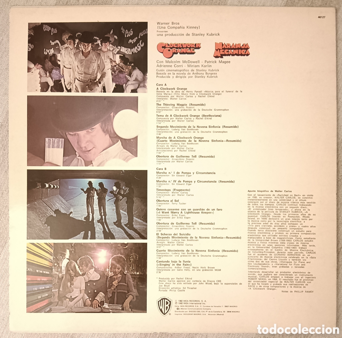 Discos de vinilo: Naranja Mec&aacute;nica - Stanley Kubrick - Foto 2