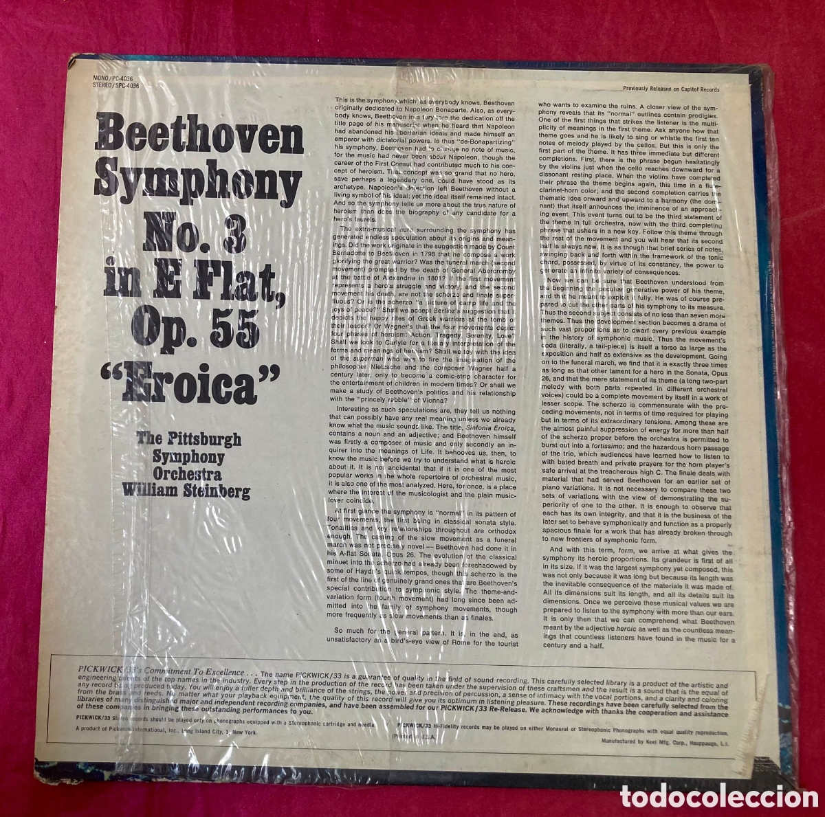 Discos de vinilo: Beethoven Eroica - Pittsburgh Symphony Orchestra - Foto 2