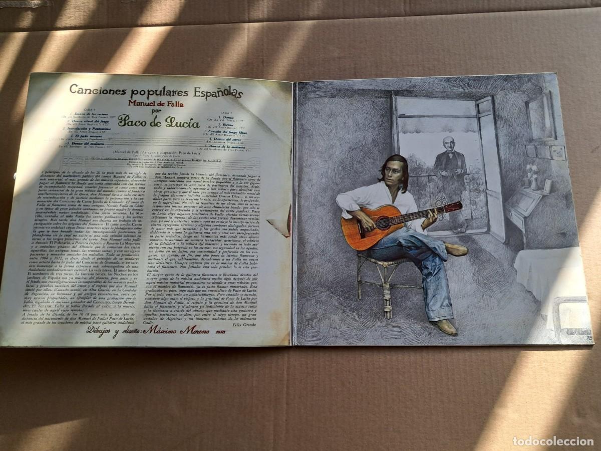 Discos de vinilo: PACO DE LUCIA - INTERPRETA A MANUEL DE FALLA LP 1978 GATEFOLD - Foto 2