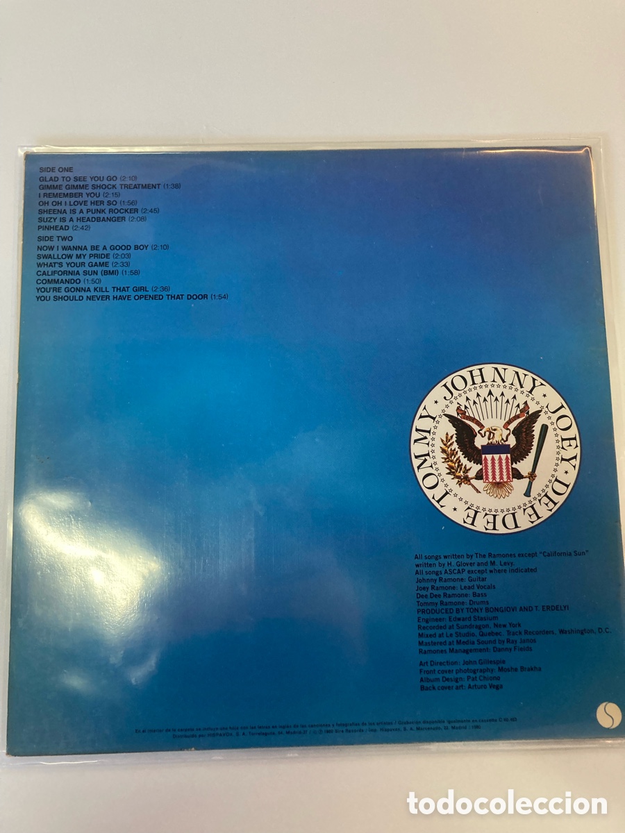 Discos de vinilo: RAMONES. Leave Home. Spain - Foto 2