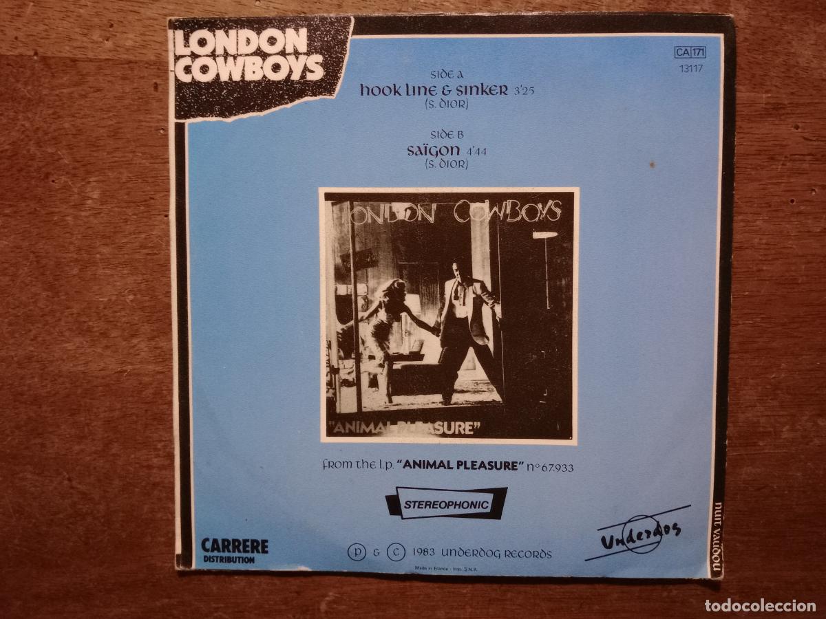 Discos de vinilo: London Cowboys - hook line & sinker + Saigon - Foto 2