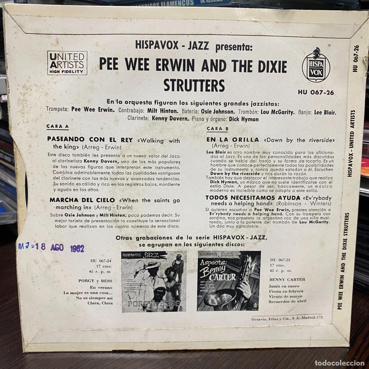 Discos de vinilo: Pee Wee Erwins Dixie Strutters - Down By The Riverside (7&rdquo;, EP, Mono) - Foto 2