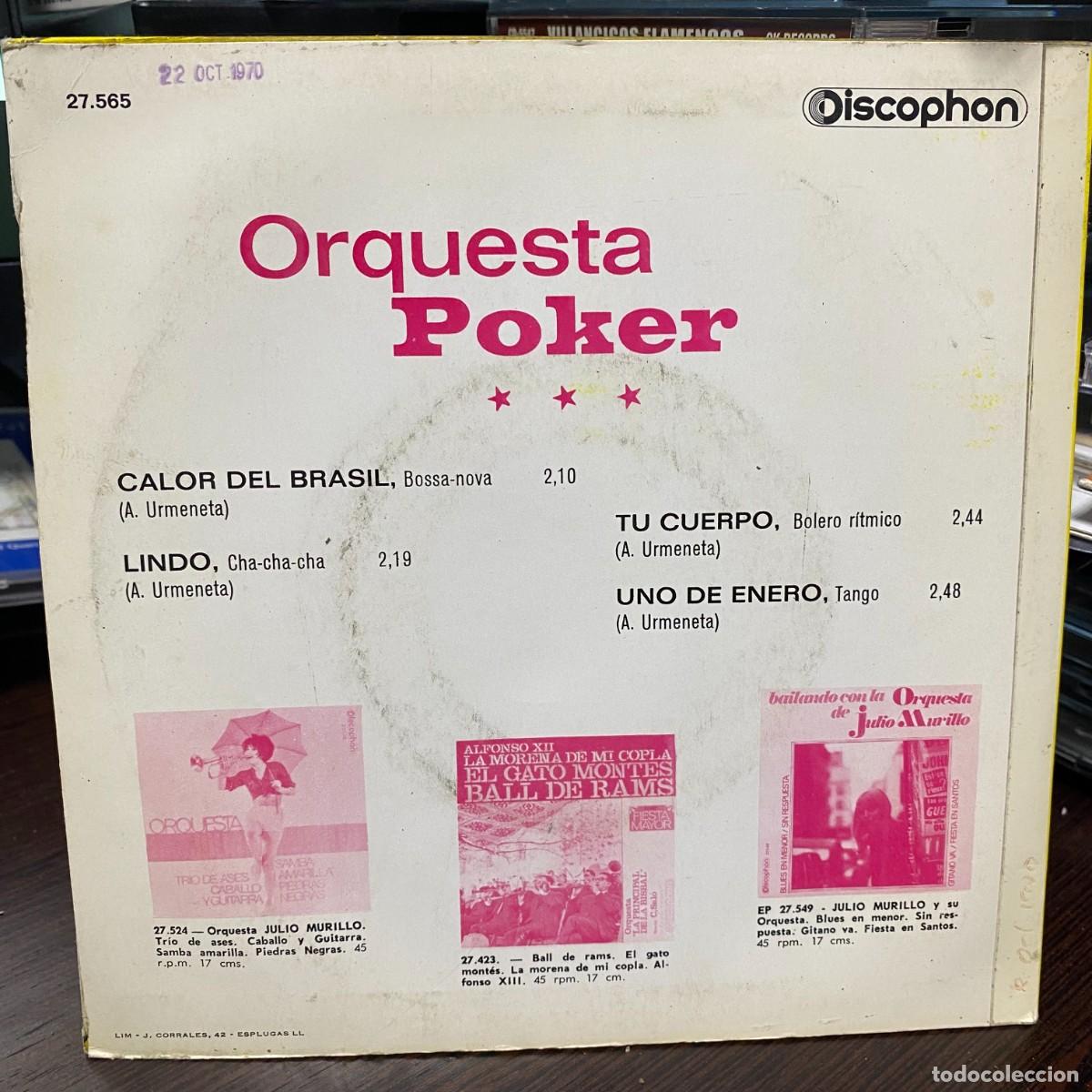 Discos de vinilo: Orquesta Poker - Calor Del Brasil (7&rdquo;, EP) - Foto 2