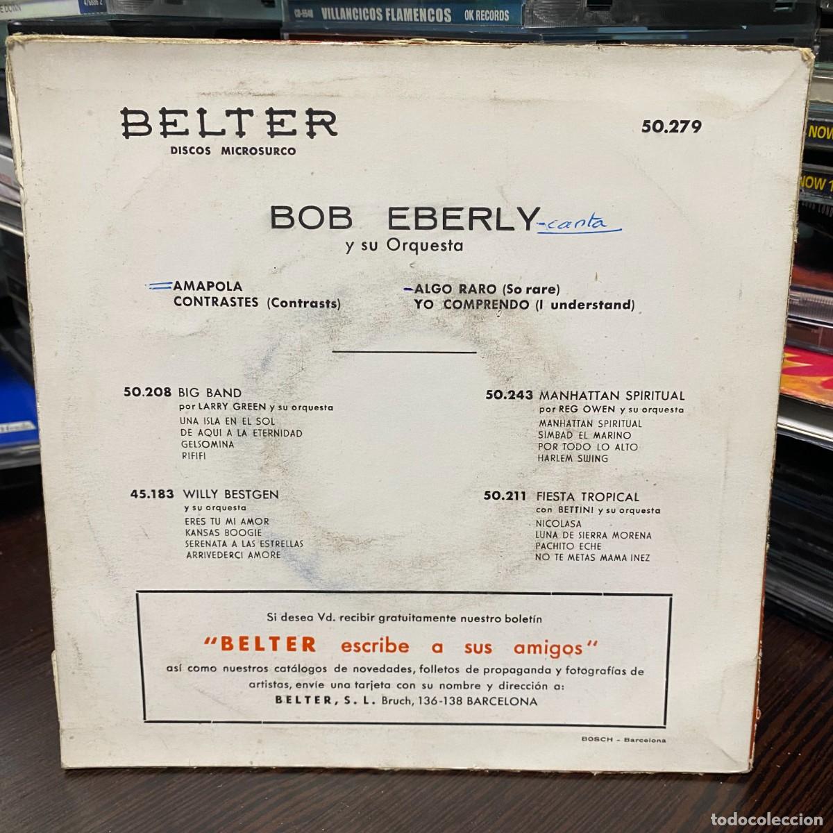 Discos de vinilo: Bob Eberly y Su Orquesta - Amapola (7&rdquo;, EP) - Foto 2
