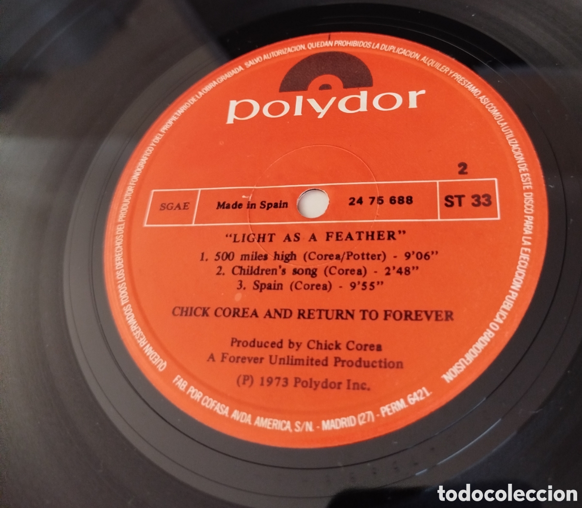 Discos de vinilo: Chick Corea and return to forever - light as a feather - Foto 3